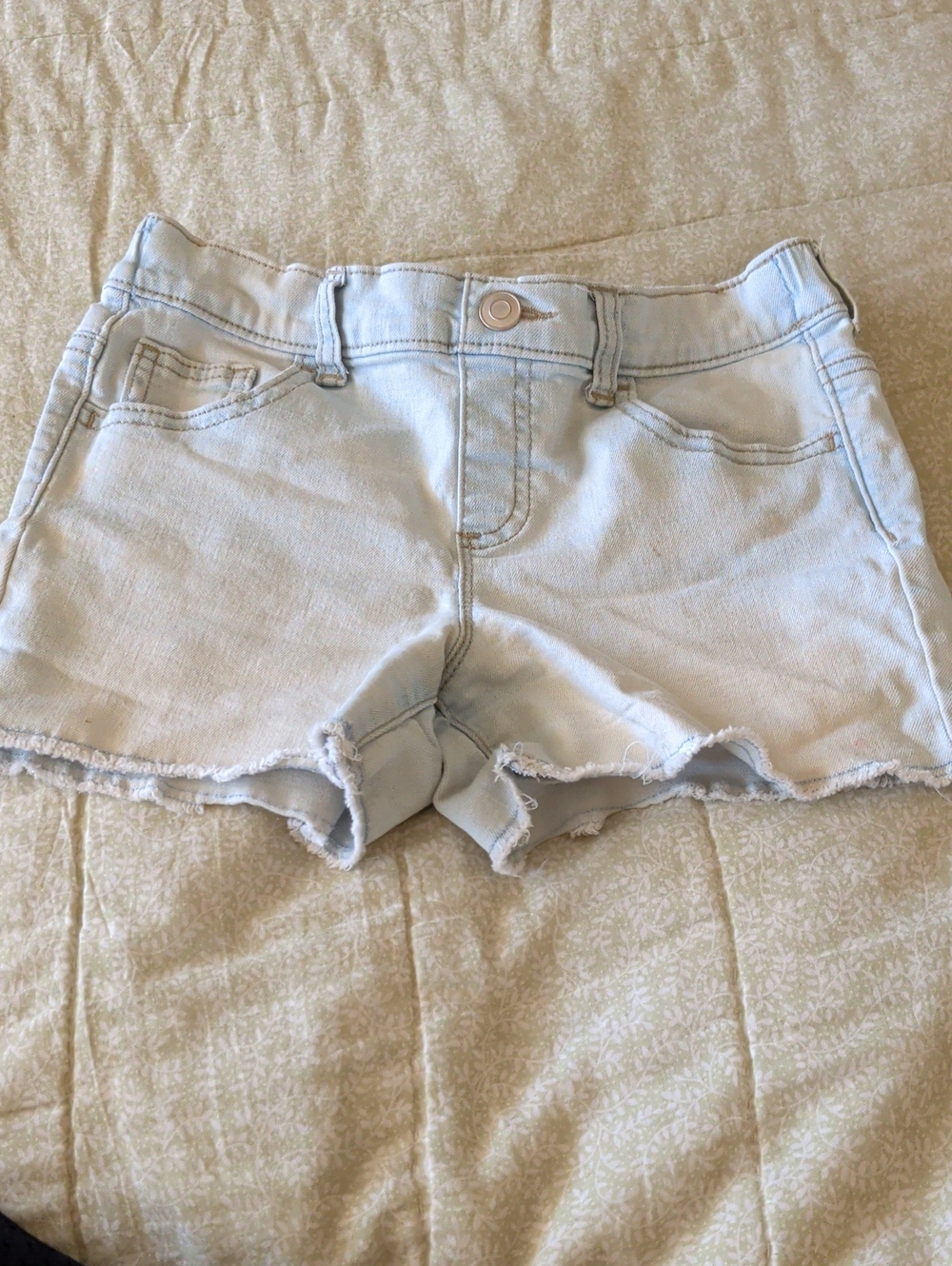 wonder nation Light Blue Frayed Hem Denim Shorts
